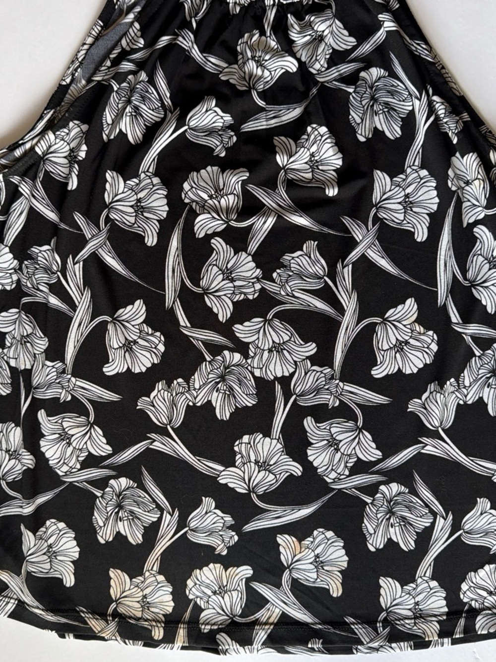 Indigo Black Floral Halter Top